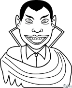 vampire Printable Coloring Nplooj Ntawv